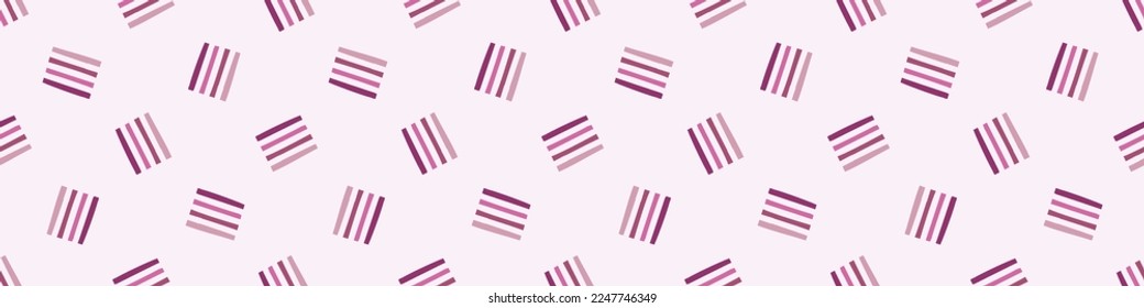 Viva magenta geo border. Vector color of the year geometric shape washi tape. 