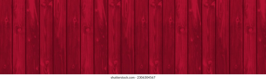 Viva magenta red wood texture pattern background. Christmas grunge wall panel timber surface. Realistic rustic summer decorative header illustration design. Oak or pine stained material closeup