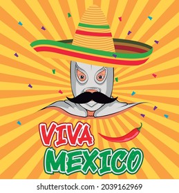 VIVA MEXICO BACKGROUND PARTY BIGOTE CHILE