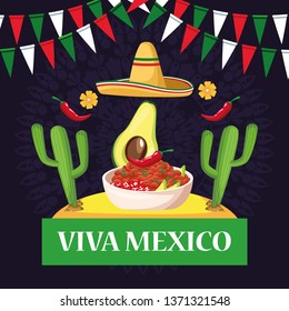 Viva mexico card cartoons