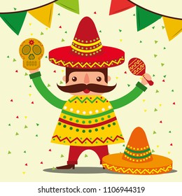 Viva Mexico Celebration Stock Vector (Royalty Free) 1106944319 ...