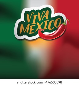 Viva Mexico defocused background. EPS 10 vector.