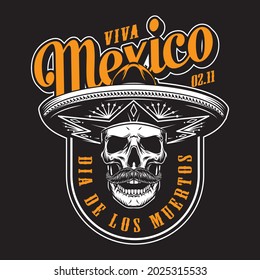 Viva mexico dia de los muertos t-shirt design vector file.