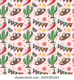 Viva Mexico! Full Fiesta Vector Pattern – All-In-One Seamless Party
