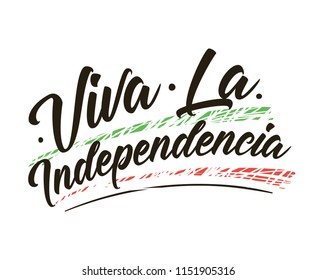 Viva Mexico. Mexico independence day. 16 september. Vector typography.