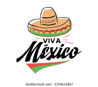 Viva Mexico Mexico Independence Day 16 Stock Vector (Royalty Free ...