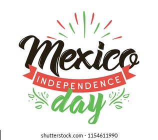 Viva Mexico. Mexico independence day. 16 september. Vector typography.