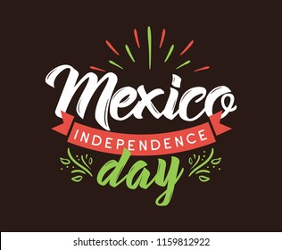 Viva Mexico. Mexico independence day. 16 september. Vector typography.