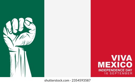 Viva Mexico Independence day celebrated every year on september 16th, independence day greeting card poster. Vector illustration design