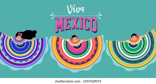Viva Mexico, Independence Day, Cinco De Mayo, Federal Holiday In Mexico. Fiesta Banner And Poster Design With Flags, Flowers, Decorations