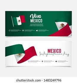 Viva mexico independence day design template. design for banner; greeting cards or print.