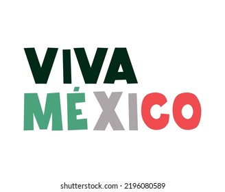 Viva Mexico Lettering Over White Stock Vector (Royalty Free) 2196080589 ...