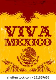 Viva Mexico - mexican holiday vector poster