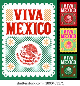 Viva Mexico mexikanisches Ferienhaus Vektor Poster, Straße Dekoration Illustration.