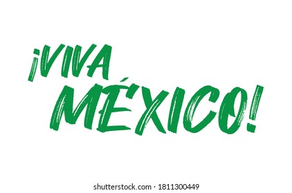 Viva Mexico, mexikanisches Unabhängigkeitszeichen. Feiern Sie den Schriftstil der Zeichen.