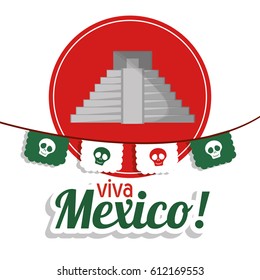 viva mexico - pyramid festival poster