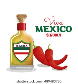 viva mexico tequila and chili graphic