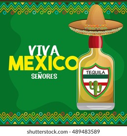 viva mexico tequila hat graphic