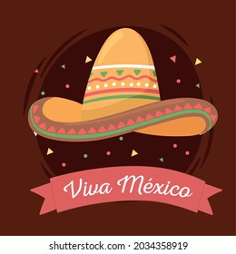 viva mexico traditional hat decoration