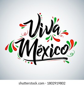 Viva Mexico Translation: Long Live Mexico, Traditional Mexican Celebration.