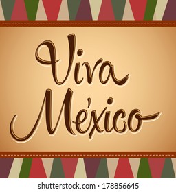 Viva Mexico - Vintage mexican holiday vector decoration 