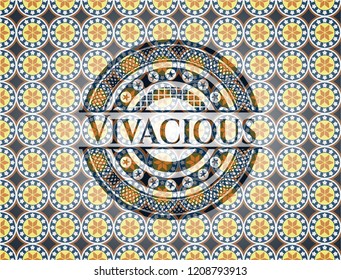 Vivacious arabesque emblem background. arabic decoration.