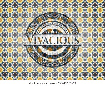 Vivacious arabesque emblem background. arabic decoration.