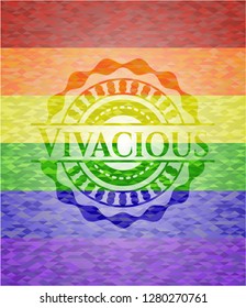 Vivacious lgbt colors emblem 