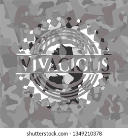 Vivacious on grey camo pattern