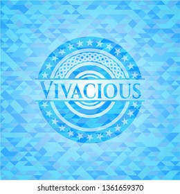 Vivacious realistic light blue mosaic emblem
