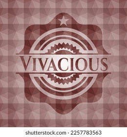 Sichtbares rotes, nahtloses geometrisches Musteremblem. Nahtlos. 