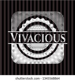 Vivacious silver emblem or badge