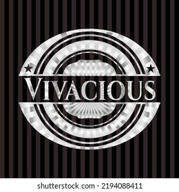 Vivacious silvery emblem or badge. Vector Illustration. Mosaic. 