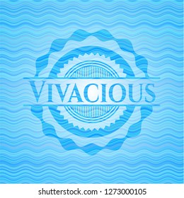 Vivacious water wave emblem background.