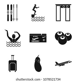 Vivacity icons set. Simple set of 9 vivacity vector icons for web isolated on white background