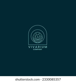 Vivarium logo design with dark background