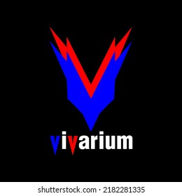 Vivarium Logo Vector Illustrations, Emblem Design on Black Background