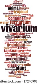 Vivarium word cloud concept. Collage made of words about vivarium. Vector illustration