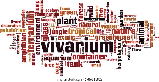 Vivarium word cloud concept. Collage made of words about vivarium. Vector illustration