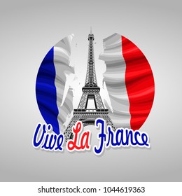 Vive La Fance vector illustration