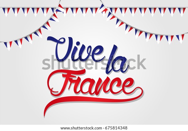 Vive La France Flag Perfect Advertising Stock Vector (Royalty Free ...