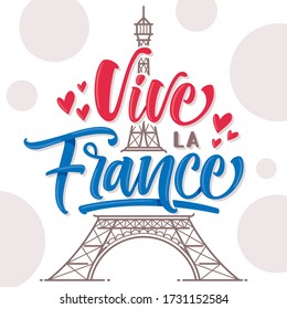 vive la france lettering background