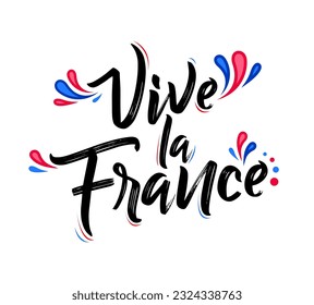 Vive le France Celebration message design French flag