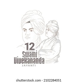 vivekananda jayanti vector background he was an indian hindu monk.