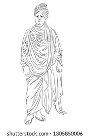 Vivekananda Line art