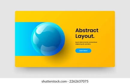 Vivid 3D spheres presentation illustration. Isolated brochure vector design template.