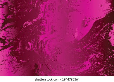 Vivid abstract art fluid painting with pink
