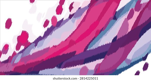 Vivid abstract background featuring bold brush strokes in pink, purple, and blue for creative design projects