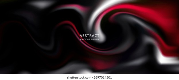Vivid abstract background featuring red, black, and pink flowing curves. Dynamic, energetic swirls convey movement and bold style, ideal for modern 