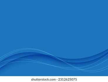Vivid abstract blue wave background